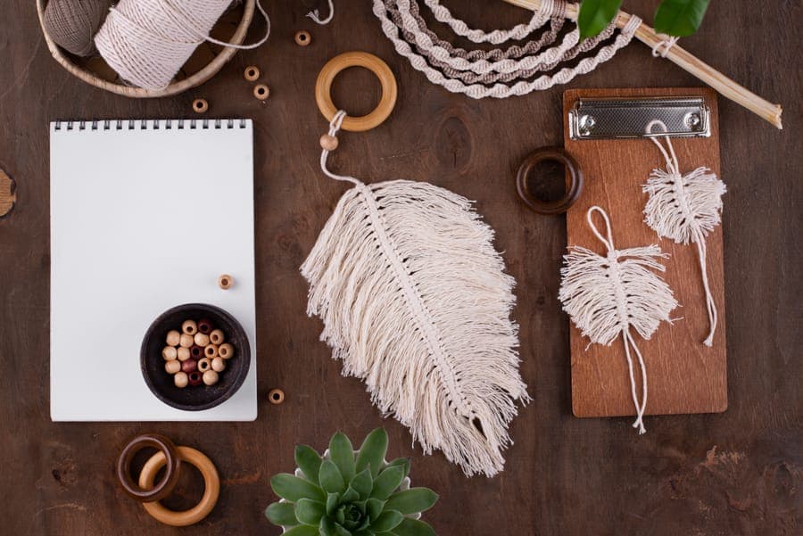 Assortiment de macramé fait main